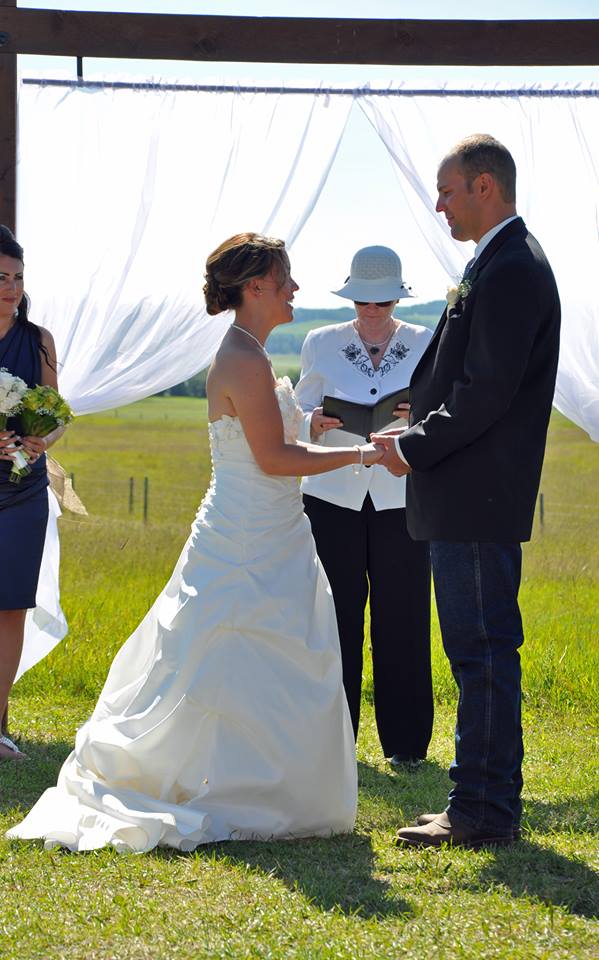 Marriage Commissioner Wedding in Alberta Red Deer Alberta Weddings Officiant Barb Fenske